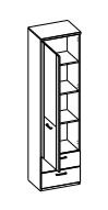 Шкаф-пенал 1D2S DOORSET 
