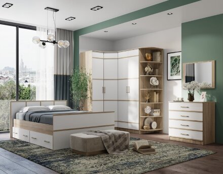 Кровать Сакура 1.6, сонома  
